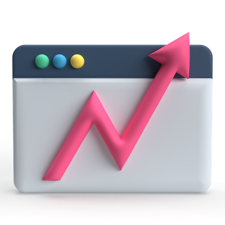 Website Growth  3D Icon