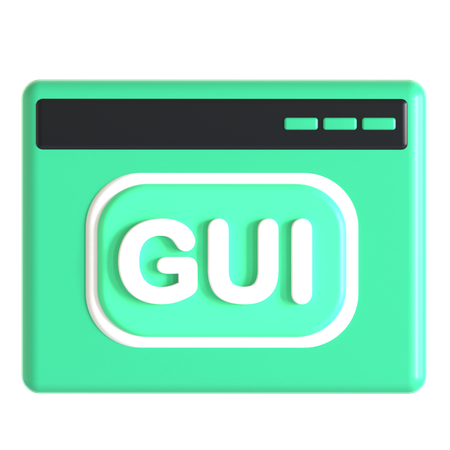 Website Gui  3D Icon