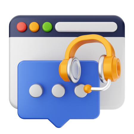 Website Helpdesk  3D Icon