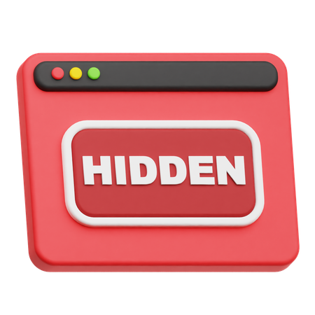 Website Hidden  3D Icon