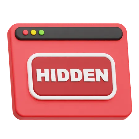 Website Hidden  3D Icon