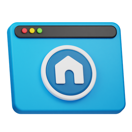 Website Home  3D Icon