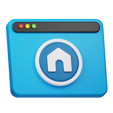 Website Home  3D Icon