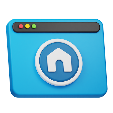 Website Home  3D Icon