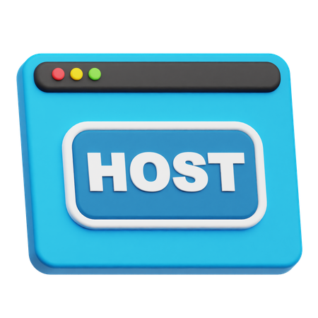 Website Host  3D Icon