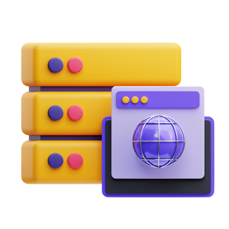 ウェブサイトホスティング  3D Icon