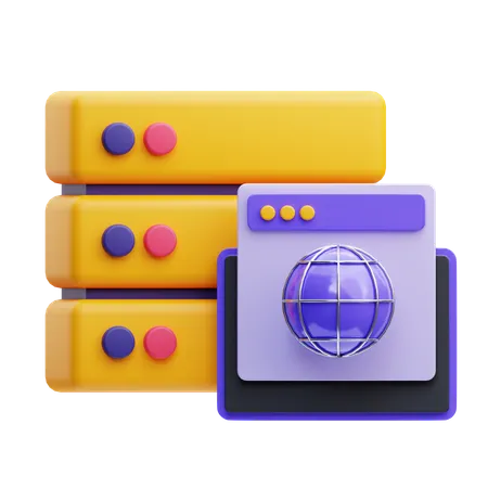 ウェブサイトホスティング  3D Icon