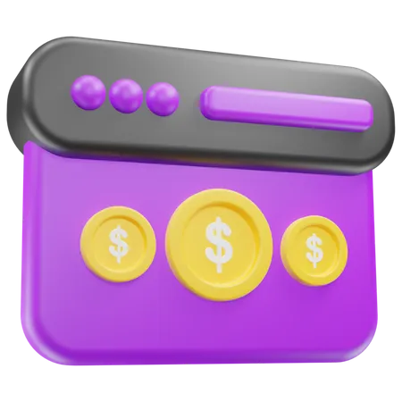 Website Income  3D Icon