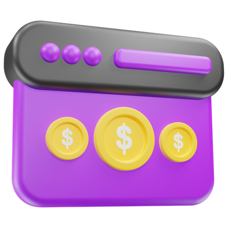 Website Income  3D Icon