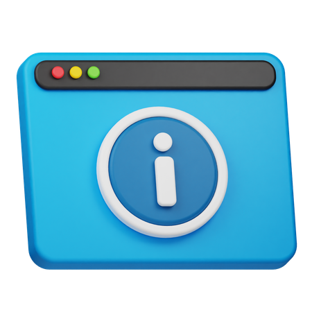 Website Info  3D Icon