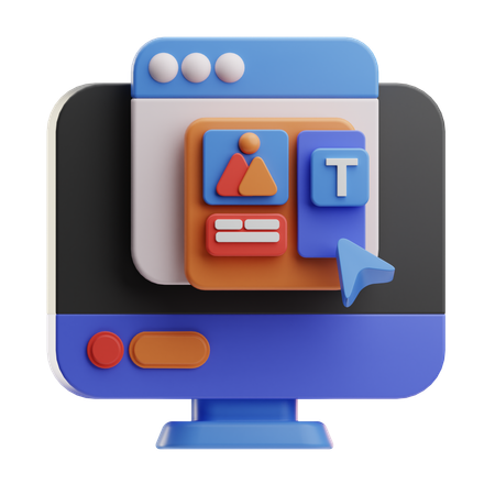 Website Interface  3D Icon