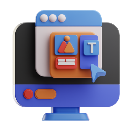 Website Interface  3D Icon