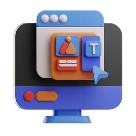 Website Interface  3D Icon