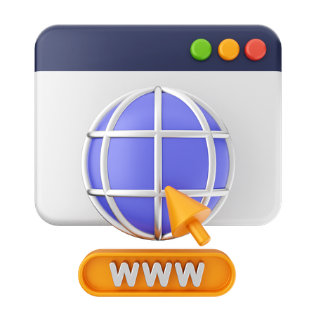 Website Internet  3D Icon