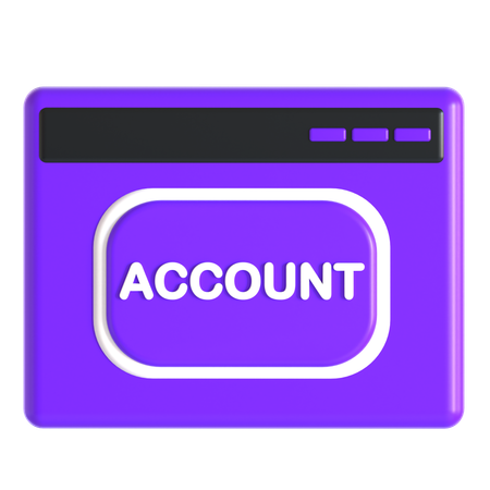 Website-Konto  3D Icon
