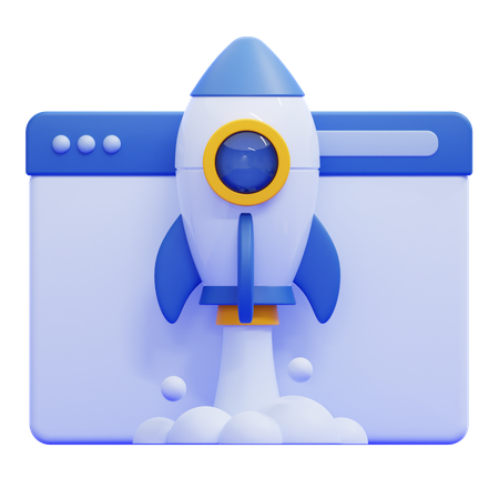 Website Launch  3D Icon
