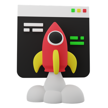 Website Launch  3D Icon