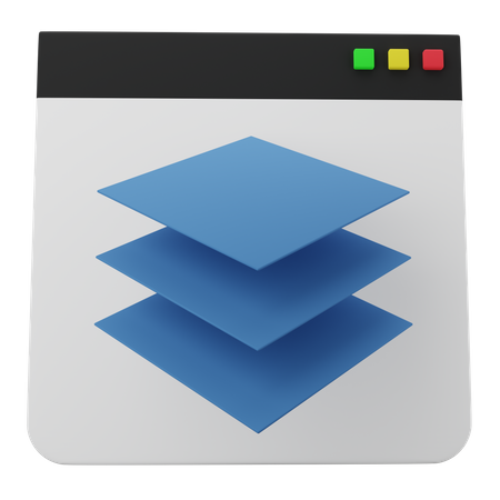 Website Layer  3D Icon