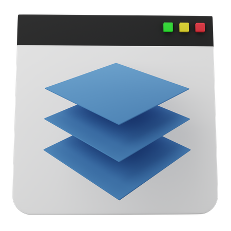 Website Layer  3D Icon