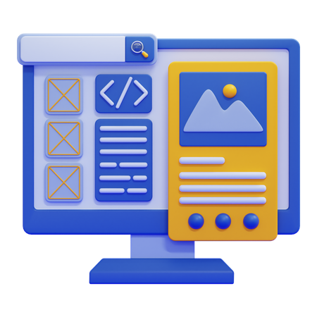 Website Layout  3D Icon