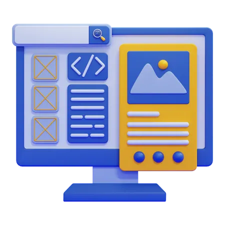 Website Layout  3D Icon