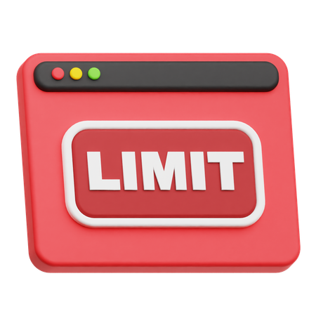 Website Limit  3D Icon