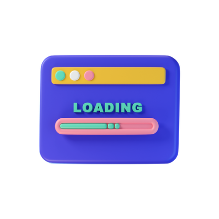 Website Loading  3D Icon