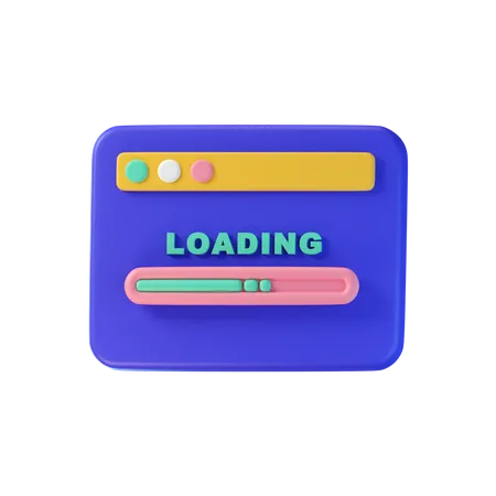 Website Loading  3D Icon