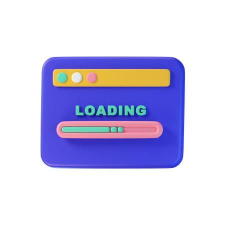 Website Loading 3D Icon