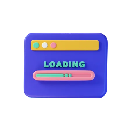 Website Loading 3D Icon