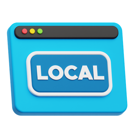 Website Local  3D Icon