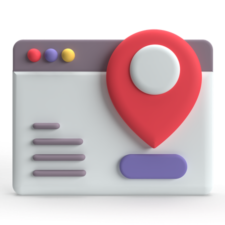 Website Location  3D Icon