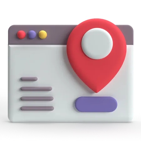 Website Location  3D Icon