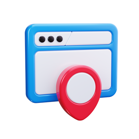 Website Location  3D Icon