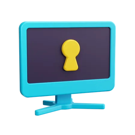 Website Lock  3D Icon