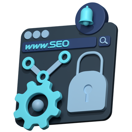 Website Lock  3D Icon