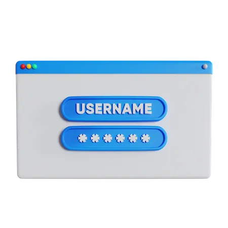 Website Login  3D Icon