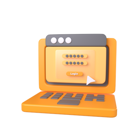 Website Login  3D Icon