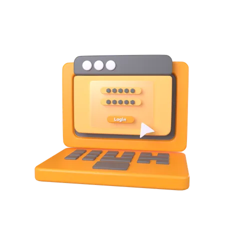 Website Login  3D Icon