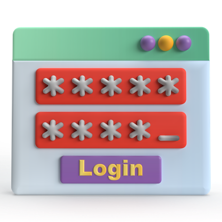 Website Login  3D Icon