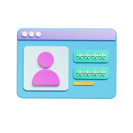 Website Login  3D Icon