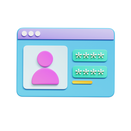 Website Login  3D Icon