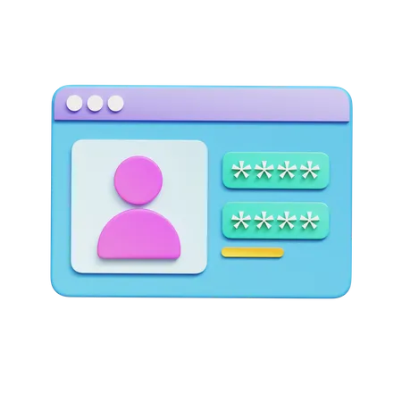 Website Login 3D Icon