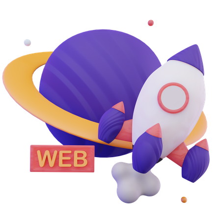 Website lunching  3D Icon