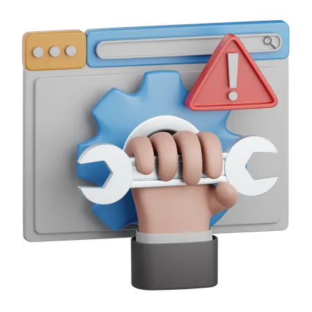 Website maintenance  3D Icon