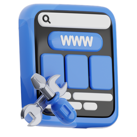 Website Maintenance  3D Icon