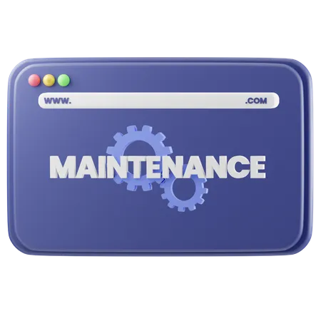 Website Maintenance  3D Illustration