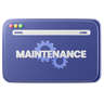 3d website maintenance illustration