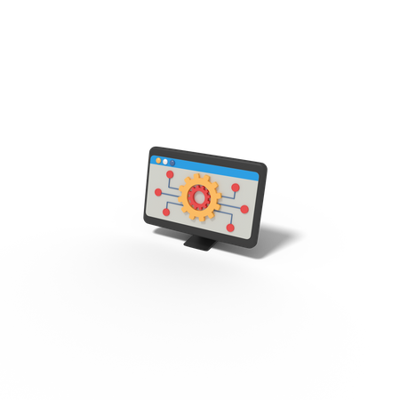 Website Management  3D Icon