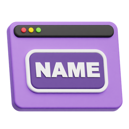 Website Name  3D Icon